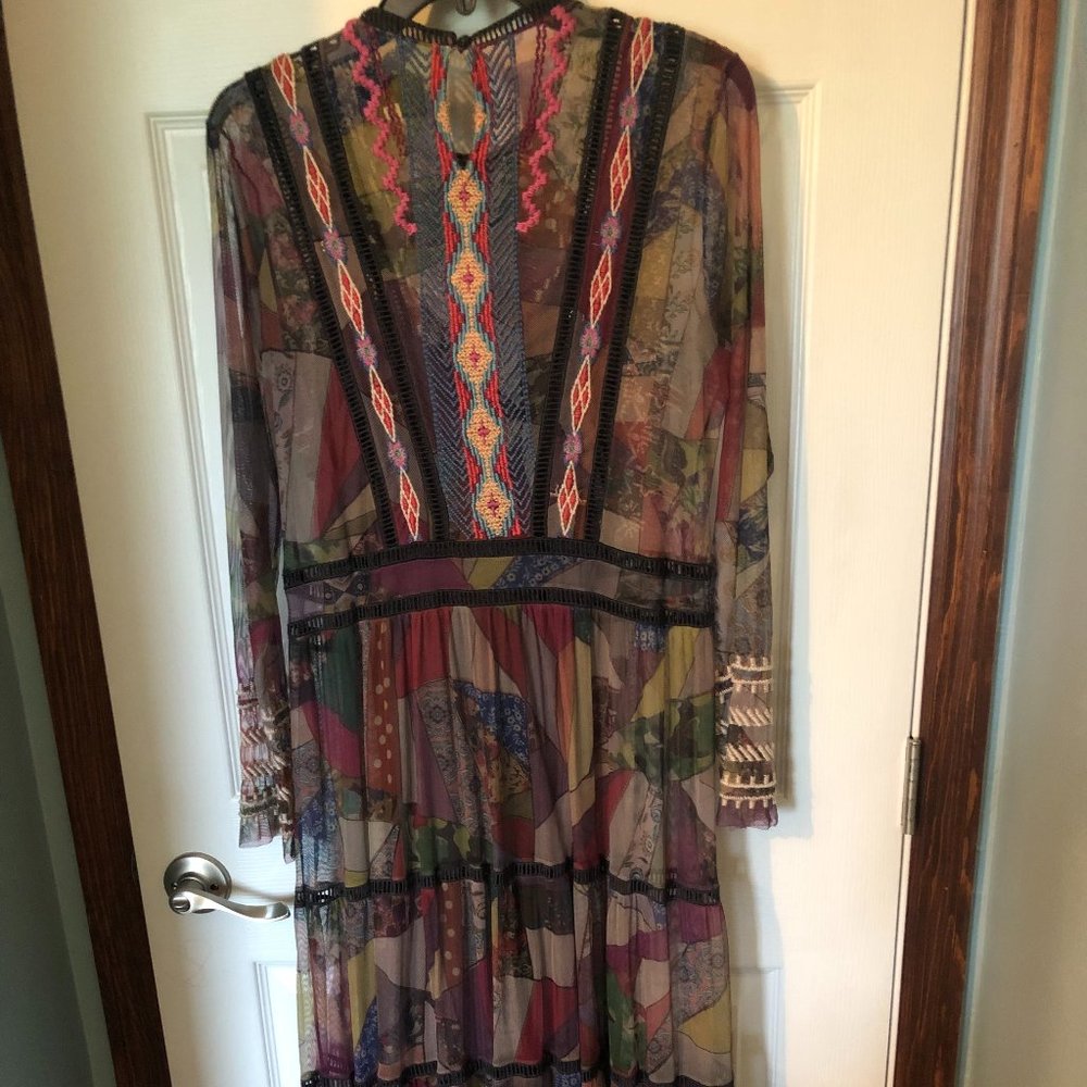 BNWT - JOHNNY WAS GERVASE MESH DRESS SIZE SMALL- RARE FIND! - Picture 7 of 7